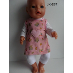 Overgooier van rose rib met bloemtjes